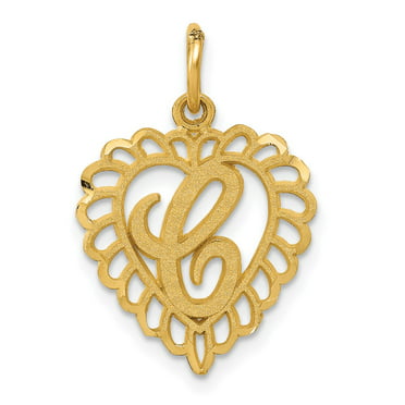 5mm/11mm with Bail 18K Yellow Gold Red Enamel Heart Charm 